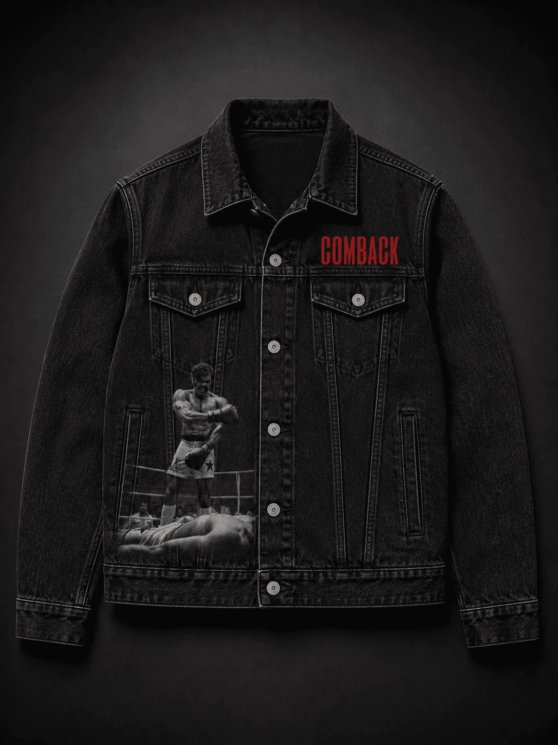 Comeback Black Denim Jacket 2